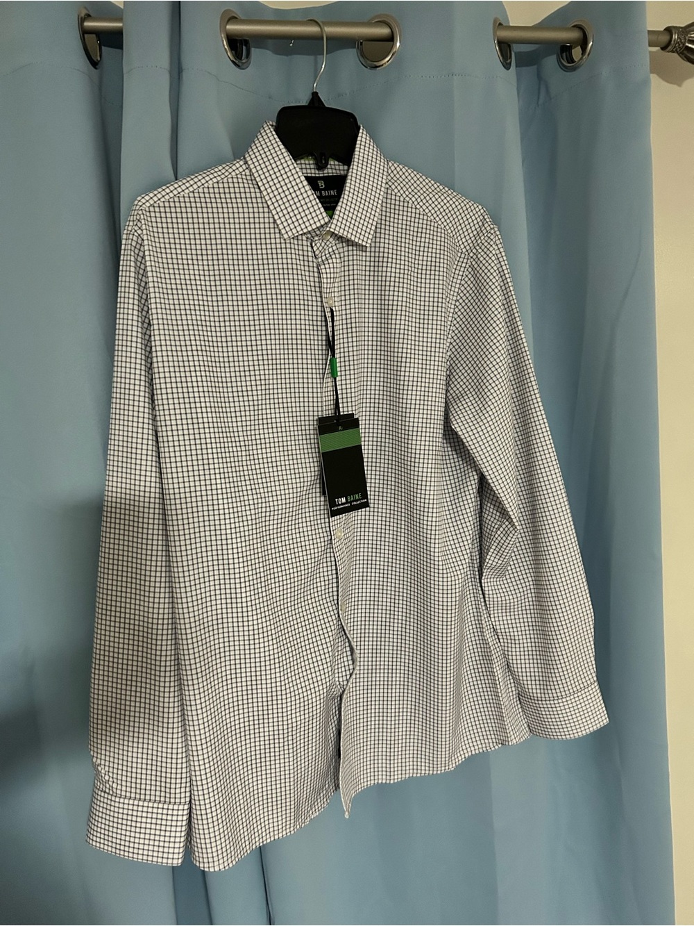 Tom Baine Men's Slim Fit Performance Dress Shirt, XL (17-17.5)